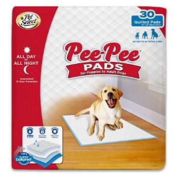 Picture of FOUR PAWS PRODUCTS LTD 100519797 Four Paws Pet Select Pee Pads for Dogs and Puppies, Leak-Proof Floor Protection Dog & Puppy Quilted Potty Training Pads, Unscented, 22" x 22" (30 Count) (EA)