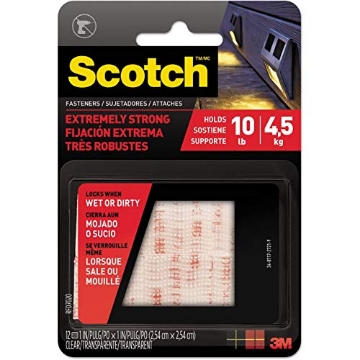 Picture of Scotch-Brite RFD7020 EXTRM FASTENERS 1"X1"CLR by SCOTCH MfrPartNo RFD7020 (PK-6-EA)