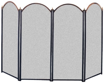 Picture of PANACEA PRODUCTS 15106 Panacea 15106 4 Panel Fireplace Screen, Antique Brass and Black (EA)