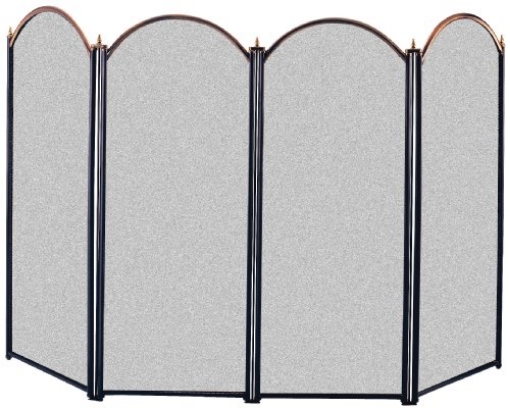 Picture of PANACEA PRODUCTS 15106 Panacea 15106 4 Panel Fireplace Screen, Antique Brass and Black (EA)