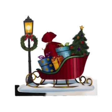 Picture of GERSON COMPANY/GIL DIVISION 2666010 GERSON 2666010 Led Window Clings Christmas Sleigh, Multicolored, 9.84 Inches (Pack of 12) (PK-12-EA)
