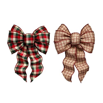Picture of HOLIDAY LIGHT RAIL LLC 7464 D&D TECHNOLOGIES Holiday Trims Christmas Bow Bow Assortment Multicolored Fabric 8.5 inch 1 pk (PK-12-EA)