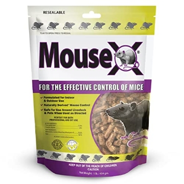 Picture of MOUSEX 620201 MouseX 1lb Bag, All-Natural Poison Free, Effective Against All Species of Rats and Mice - EcoClear Products (EA)