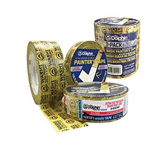 Picture of BLUE DOLPHIN TP WASHI SP2 02 Blue Dolphin Linzer SP2-0200 60-Day Interior/Exterior Advanced Painter's Washi Tape, 1.81" x 55 Yards (EA)