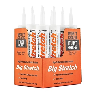 Picture of SASHCO INC (SEALANTS) 10006 Sashco - BIG-P-C-12 Big Stretch Acrylic Latex High Performance Caulking Sealant, 10.5 Ounce Cartridge, Clear (Pack of 12) (PK-12-EA)