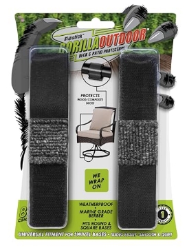 Picture of CBD CONSOLIDATED LLC CB5046 GorillaMarineGradeBerber Slipstick GorillaOutdoor Sled Base Chair Floor Protectors/Wrap Around Berber for Furniture with Tubular Legs and Bases (8 Pack) Wrap on Furniture Pads for Outdoor & Indoor Use (EA)