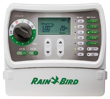Picture of Rain Drip SST600IN Rain Bird SST600IN Simple-to-Set Indoor Sprinkler/Irrigation System Timer/Controller, 6-Zone/Station (This New/Improved Model Replaces SST600I),Gray/Green (EA)