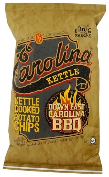 Picture of 1 IN 6 SNACKS LLC 10632 Carolina Kettle Kettle Cooked Potato Chips, Down East Carolina BBQ, 5 Oz (PK-14-EA)