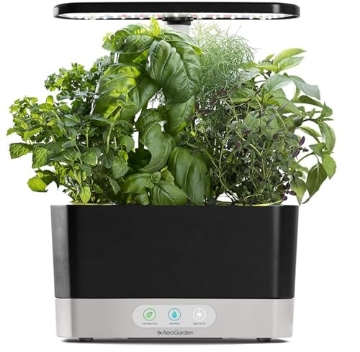 Picture of AEROGARDEN 901100-1200 AeroGarden Harvest Indoor Garden Hydroponic System with LED Grow Light and Herb Kit, Holds up to 6 Pods, Black (EA)