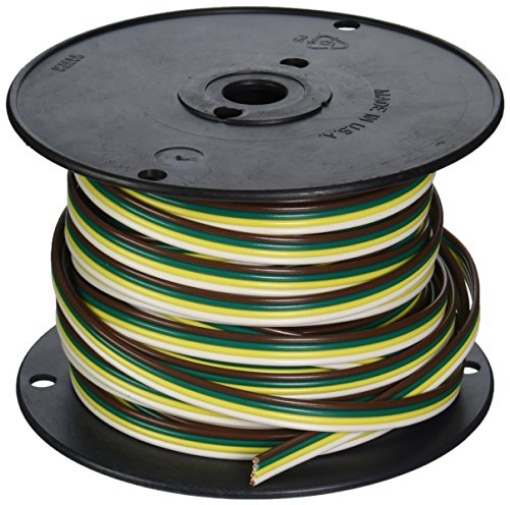 Picture of Coleman Woods Wire 515640318 Coleman Cable 51564-03 100-Feet Spool of Trailer Wire, 16-Gauge 4-Conductor (EA)