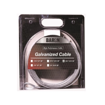 Picture of Baron 3105 Baron Galvanized Galvanized Steel 3/8 in. D X 50 ft. L Aircraft Cable (EA)