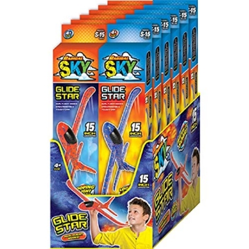 Picture of JA-RU INC 2345 JA-RU Radical Sky Foam Glider Foam Assorted (PK-12-EA)