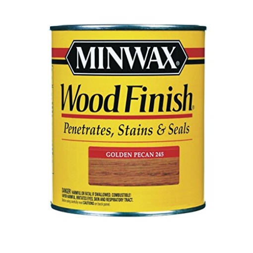 Picture of Minwax 70041444 Minwax Wood Finish Semi-Transparent Golden Pecan Oil-Based Wood Stain 1 qt. (PK-4-EA)