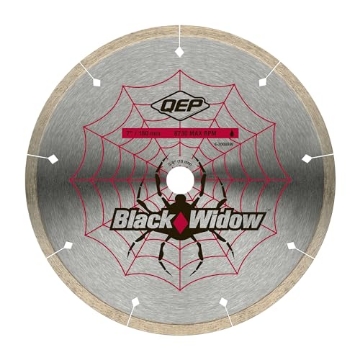 Picture of Qep 6-7008BW QEP 7" Black Widow Premium-Grade, Thin Rim Diamond Blade for Wet Cutting of Porcelain, Ceramic, Granite and Marble Tile (EA)