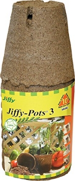 Picture of Jiffy/Ferry Morse Seed Co JP310 Jiffy-Pots Organic Seed Starting 3" Biodegradable Peat Pots, 10 Pack (PK-37-EA)