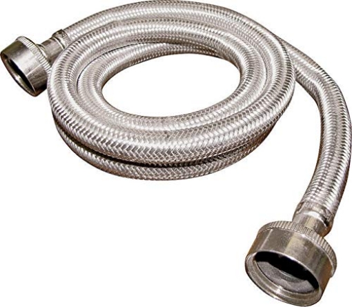 Picture of Plumb Pak PP23832 Plumb Pak PP23832 Washing Machine Hose, 3/4 in X 5 Ft, Fht, Stainless Steel, 60", Multicolour (EA)