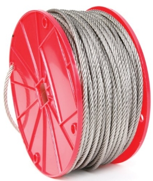 Picture of Koch Industries 016211 Koch 016211 Cable, 7 by 19 Construction, Trade Size 1/4 by 125 Feet, Stainless Steel (EA)