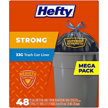 Picture of Hefty E86048 Hefty Trash Bags, 33 Gallon, 48 Count, Xstrong33g (PK-3-EA)