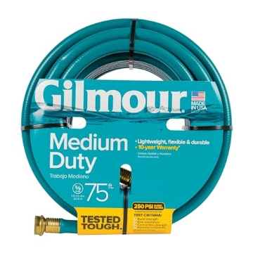 Picture of Gilmour 816751-1014 Gilmour Medium Duty 5/8" x 75' Garden Hose, Flexible and Kink Resistant Outdoor Hose (EA)