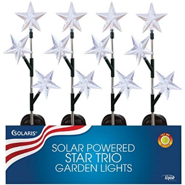 Picture of Alpine Dairy, Inc. SOT866BB Alpine Sot866bb Solar Star Trio Garden Stake, 33-1/4" (Pack of 20) (PK-20-EA)