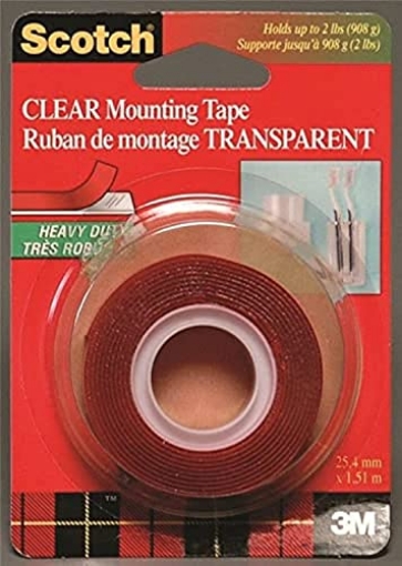 Picture of 3M 410P Double-Sided Mounting Tape, Clear, 1 x 60-In. (EA)