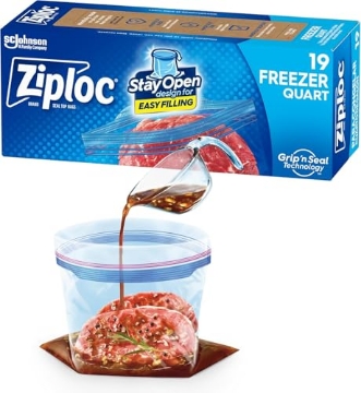 Picture of Ziploc 00388 Ziploc Bag Freezer Quart, 19 Count Boxes (Pack of 12) (PK-12-EA)