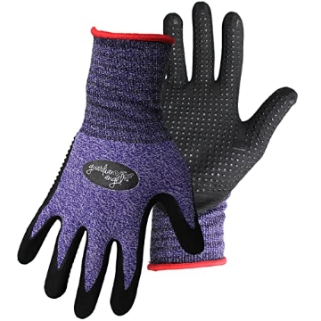 Picture of Boss Products Usa Llc 8444S Boss Unisex Guardian Angel Dotted Nitrile Palm, Superior Grip, Abrasion Resistant, 1-Pack, Small (8444S), Purple/Red/Black (EA)