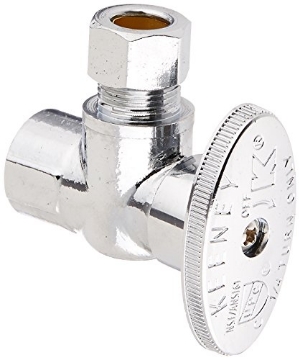 Picture of THE KEENEY MANUFACTURING COMPANY 2047PCLF Plumb Pak 2047PCLF Keeney FIP x 3/8 Brass Shut-Off Valve, 3/8-Inch by 3/8-Inch, Chrome (EA)