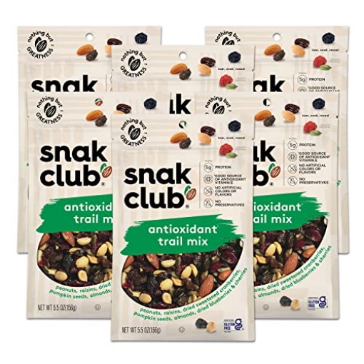 Picture of CENTURY SNACKS LLC 1721441 Snak Club Antioxidant Trail Mix 5.5oz (Pack of 6 Resealable Bags) (PK-6-EA)