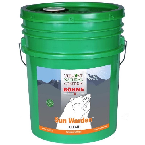Picture of VERMONT NATURAL COATINGS INC 101987 Vermont Natural Coatings 1006609 5 gal Sun Warden Flat Water-Based Waterborne Wood Finish - Clear (EA)