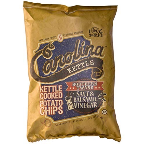 Picture of 1 IN 6 SNACKS LLC 10605 Carolina Kettle Kettle Cooked Potato Chips, Southern Twang Salt & Vinegar, Snack Size, 2 Oz (PK-20-EA)