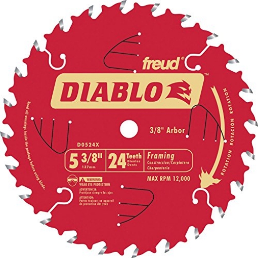 Picture of Diablo D0524X Diablo D0524X 5-3/8" 24T Diablo™ Trim Saw Blade (EA)