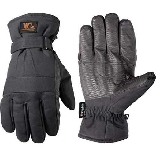 Picture of WELLS LAMONT 1075XLK-NEW Wells Lamont Men's Insulated Duck Fabric Black Winter Gloves, Extra Large 1075K (EA)