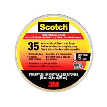 Picture of Scotch-Brite 10844-DL-5 3M 10844-DL-5 3/4 Yellow Scotch® Vinyl Electrical Tape No. 35 (PK-5-EA)
