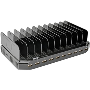 Picture of TRIPPLITE U280-010-ST-CEE 10-Port USB Charging Station with Adjustable Storage, 12V 8A (96W) USB Charger O (EA)