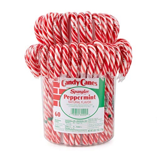 Picture of SPANGLER 60200 SPANGLER King Size Large Candy Canes, Peppermint, 60 Count Jar (CT-60-EA)