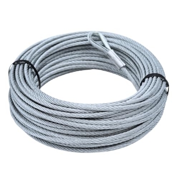 Picture of TIE DOWN ENGINEERING INC 50075 Tie Down 3/16" x 100 ft Galvanized Aircraft Cable – 7x19 Steel Wire Rope with Swagged Loop & Thimble | 4,200 lb Break Strength, 840 lb SWL | Ideal for Rigging, Hoisting, Lifting & Marine Use (EA)