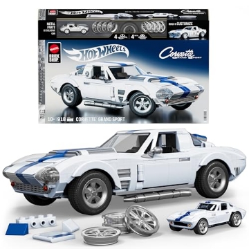 Picture of Hot Wheels JGR31 Mattel Brick Shop Hot Wheels Elite Series Building Set, Corvette Grand Sport with 918 Pieces, Realistic Details and Custom Decals, Adult Collectors and Kids Ages 10+ (EA)