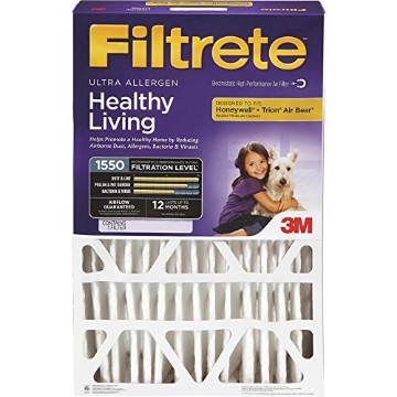 Picture of Filtrete NDP01-4IN-4 3M Allergen Reduction Air Filter 1550 [Set of 4] Size: 25" H x 16" W x 4" D (PK-4-EA)