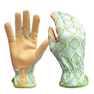 Picture of DIGZ 77211-23 DIGZ 77211 Planter Pro Women's Gardening Gloves, Work Gloves with Touchscreen Compatible Fingertips, Geometric Pattern, Small, Beige (EA)
