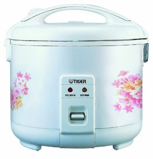 Picture of TIGER  Tiger JNP-1000-FL 5.5-Cup (Uncooked) Rice Cooker and Warmer, Floral White (EA)