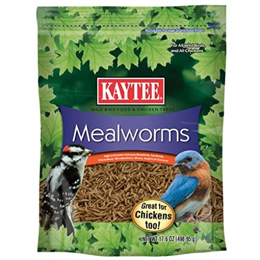 Picture of KAYTEE PRODUCTS INC. 100508146 Kaytee Wild Bird Food Mealworms For Bluebirds, Wrens, Robins, Chickadees, Woodpeckers, Cardinals & Chickens, 17.6 Ounce (PK-4-EA)