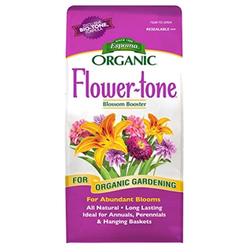 Picture of Espoma Company - Naturals FT4 Espoma Organic Flower-tone 3-4-5 Natural & Organic Plant Food; 4 lb. Bag; Organic Fertilizer for Flowers, Annuals, Perennials & Hanging Baskets. Blossom Booster (EA)
