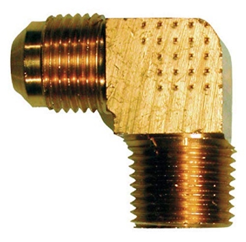 Picture of JMF COMPANY 41193 JMF 5/8 in. Dia. x 1/2 in. Dia. Flare To Male Brass Flare Elbow (PK-2-EA)