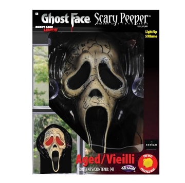 Picture of FUN WORLD 91987AG Fun World Aged Ghost Face Window Creeper Decoration, 12.13" Tall, Black (EA)