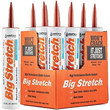 Picture of SASHCO INC (SEALANTS) 10012 Sashco Big Stretch Redwood Acrylic Rubber Caulk 10.5 oz. - Case of: 1212 (PK-12-EA)