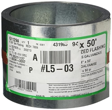 Picture of AMERIMAX 70004 AMERIMAX HOME PRODUCTS 70004 4-Inch x 50-Feet Galvanized Flashing (EA)