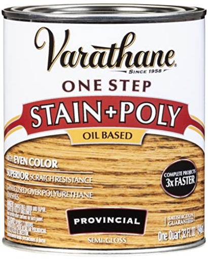 Picture of Varathane 225245H Varathane 225245H Oil-Based One Step Stain + Poly, Quart, Provincial (PK-2-EA)