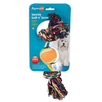 Picture of Aspen Pet 50813 Aspen Pet Products Tennis Ball N Bone Toy, Medium,Multi,50813 (EA)