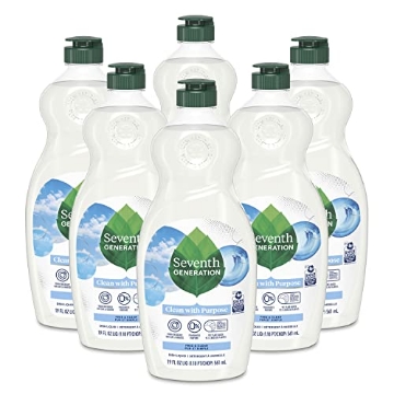 Picture of SEVENTHGEN SEV44986 Seventh Generation Dish Liquid Soap Free & Clear liquid soap Pack of 6 Dishwashing Soap Dish Soap for sensitive skin 19 oz (PACK-6-EA)